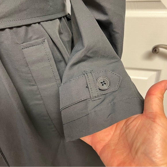 Old Navy Water-Resistant army green raincoat trench coat cotton nylon canvas XXL - Picture 6 of 12